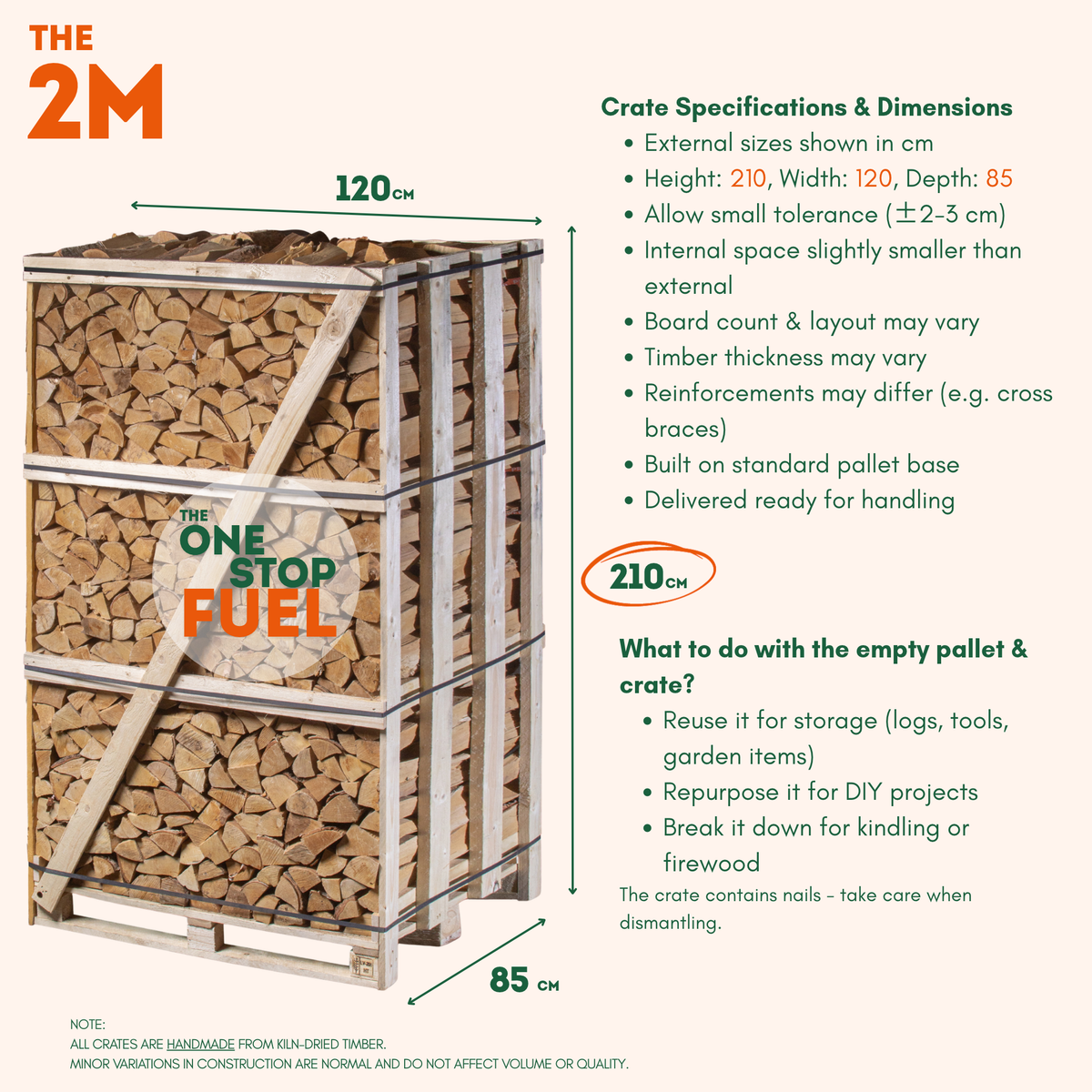 2M Crates - Kiln Dried Firewood