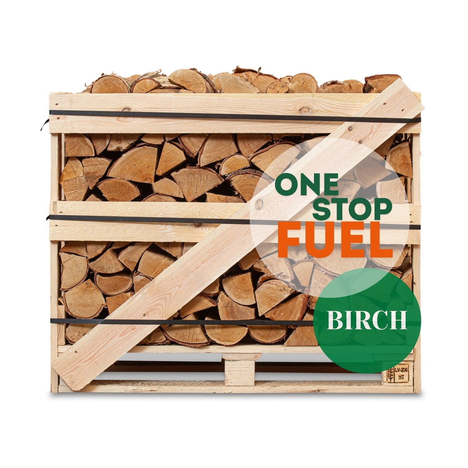 Hardwood Firewood 1m³ - 400kg Kiln Dried (4 Row) Crate