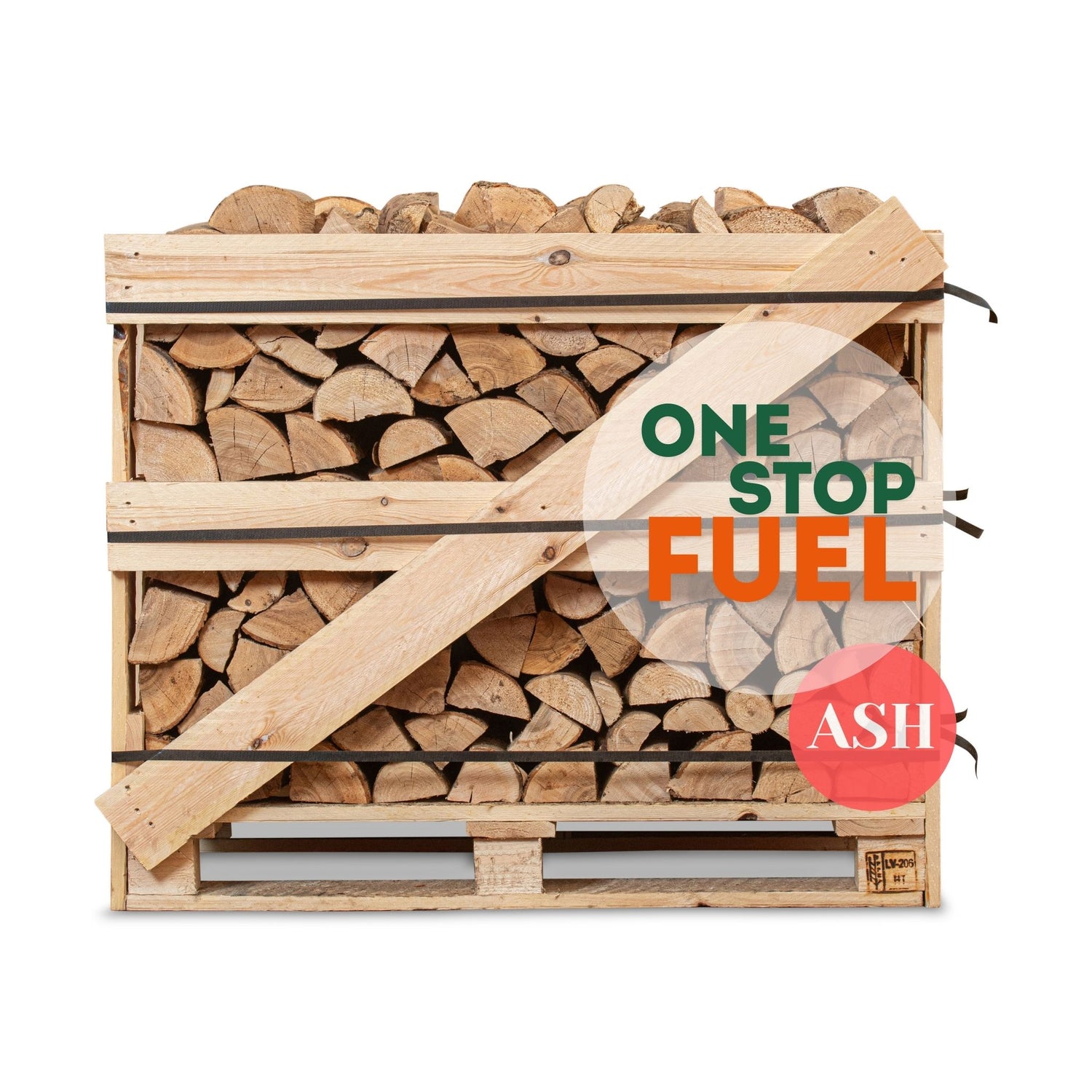 ASH Firewood 1m³ - 440kg Kiln Dried (4 Row) Crate
