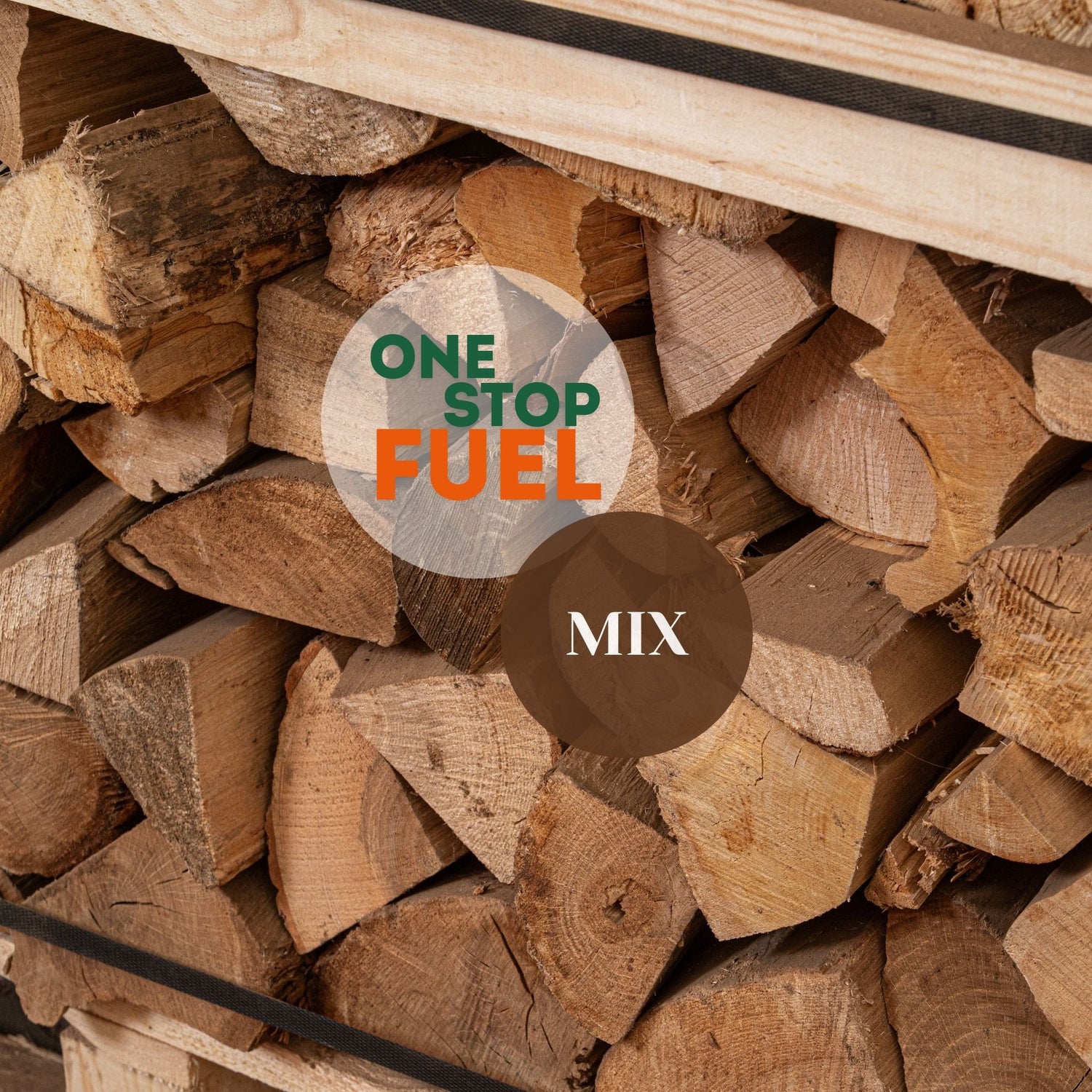 Hardwood mix Firewood 2.2m³ - 850kg Kiln Dried (3 Row) Crate