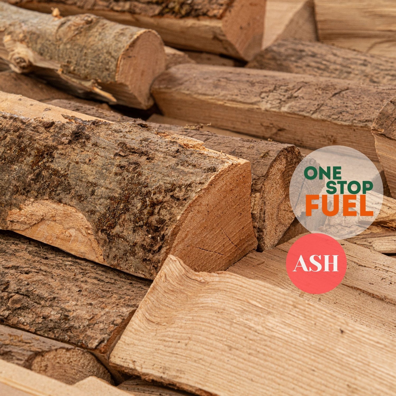ASH Firewood 1m³ - 440kg Kiln Dried (4 Row) Crate