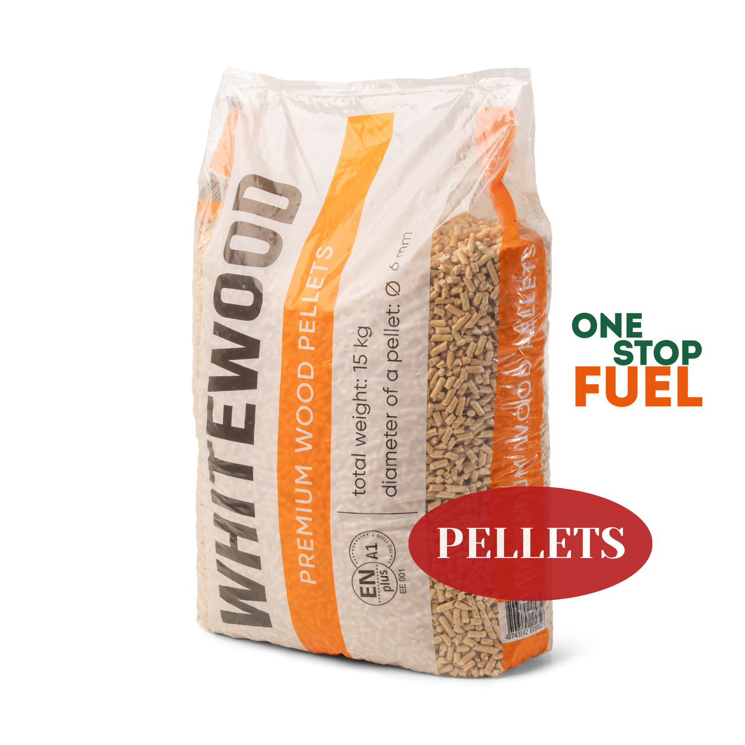 Premium Heating Pellets – 70 x 15kg Bags (ENplus A1, 6mm)