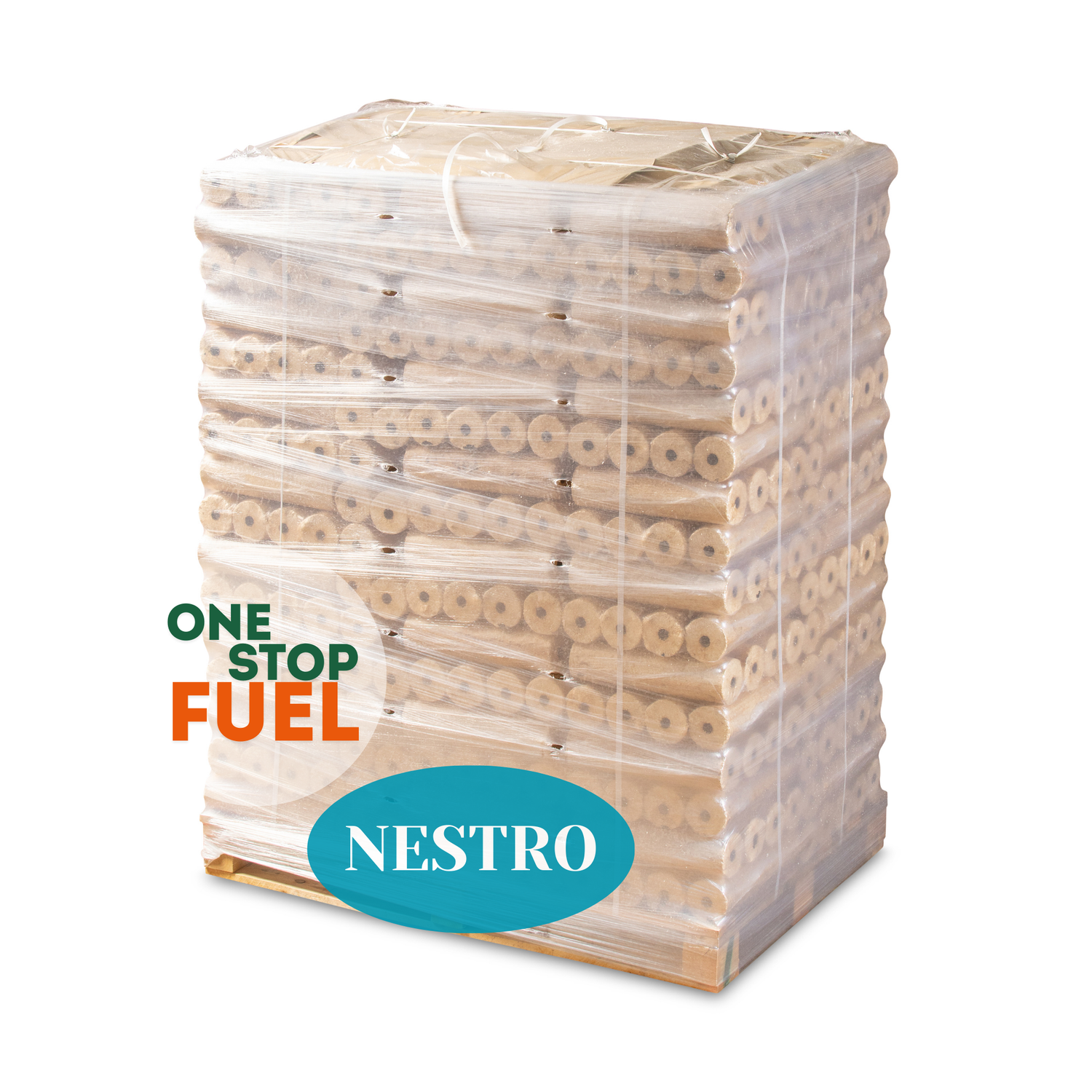 NESTRO Briquettes – 1 Tonne Pallet (96 Packs, Mixed Sawdust)