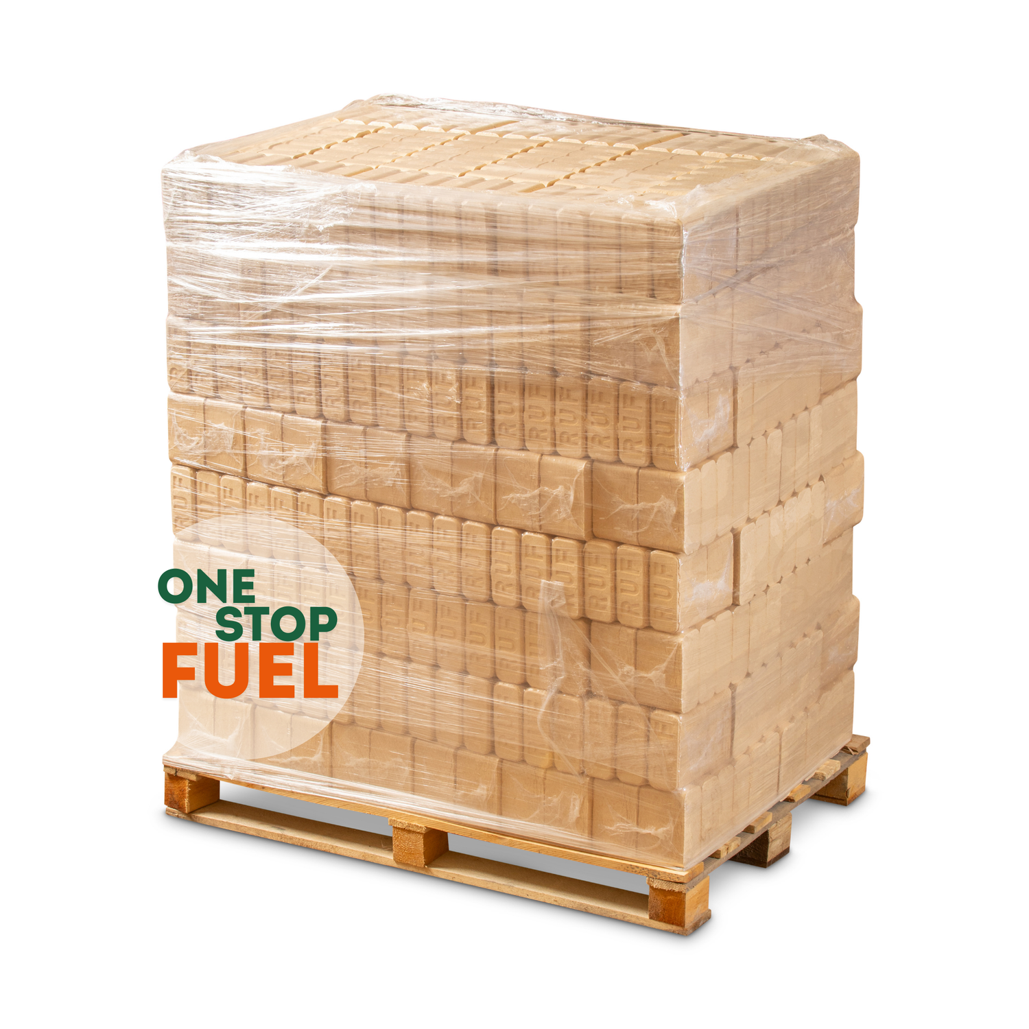 RUF Premium Wood Briquettes – 96 Packs per Pallet (1 Tonne, Mixed Sawdust)