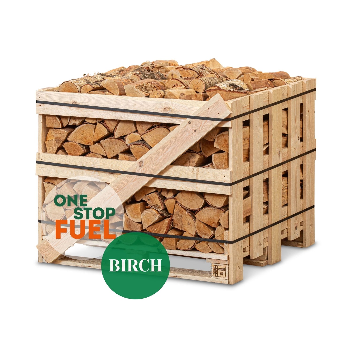 Hardwood Firewood 1m³ - 400kg Kiln Dried (4 Row) Crate
