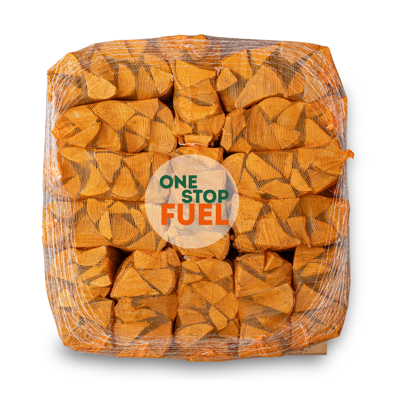 HARDWOOD Firewood Bags 1.6m³/480kg (60 x 22L/8kg Bags)