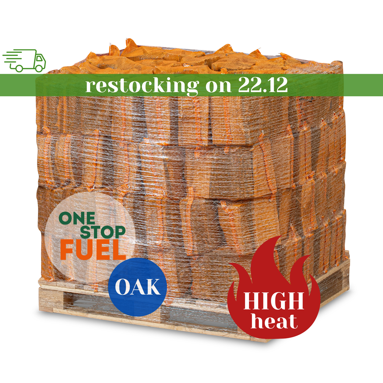 Premium OAK Firewood Bags (56 x 25L/10kg Bags)