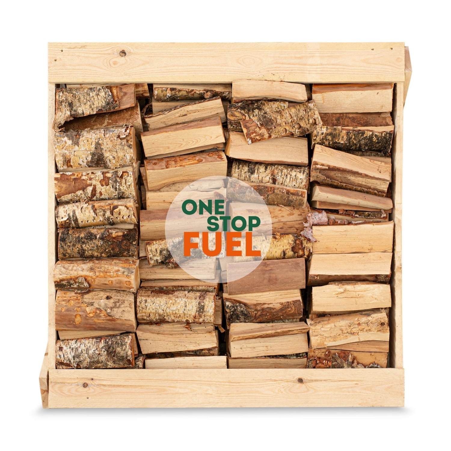 Hardwood Firewood 1.85m³ - 800kg Kiln Dried (4 Row) Crate