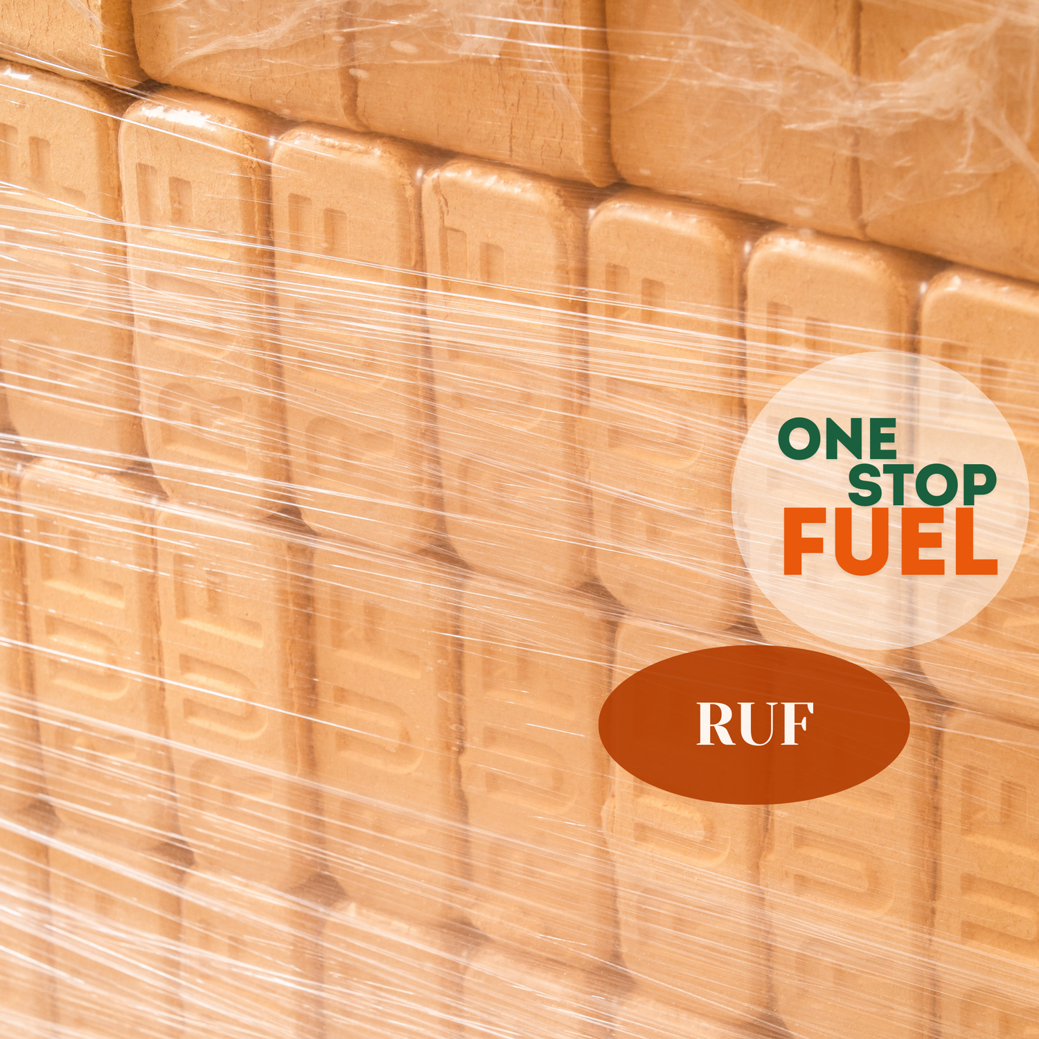 RUF Premium Wood Briquettes – 96 Packs per Pallet (1 Tonne, Mixed Sawdust)