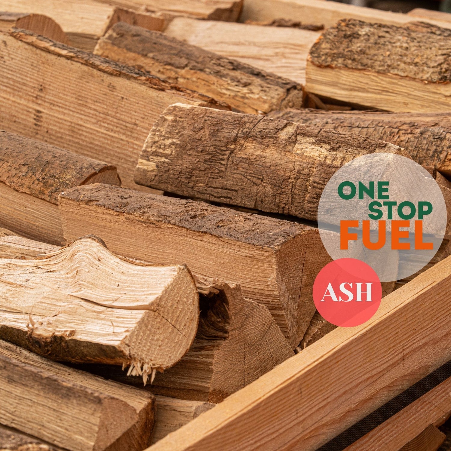 ASH Firewood 1m³ - 440kg Kiln Dried (4 Row) Crate