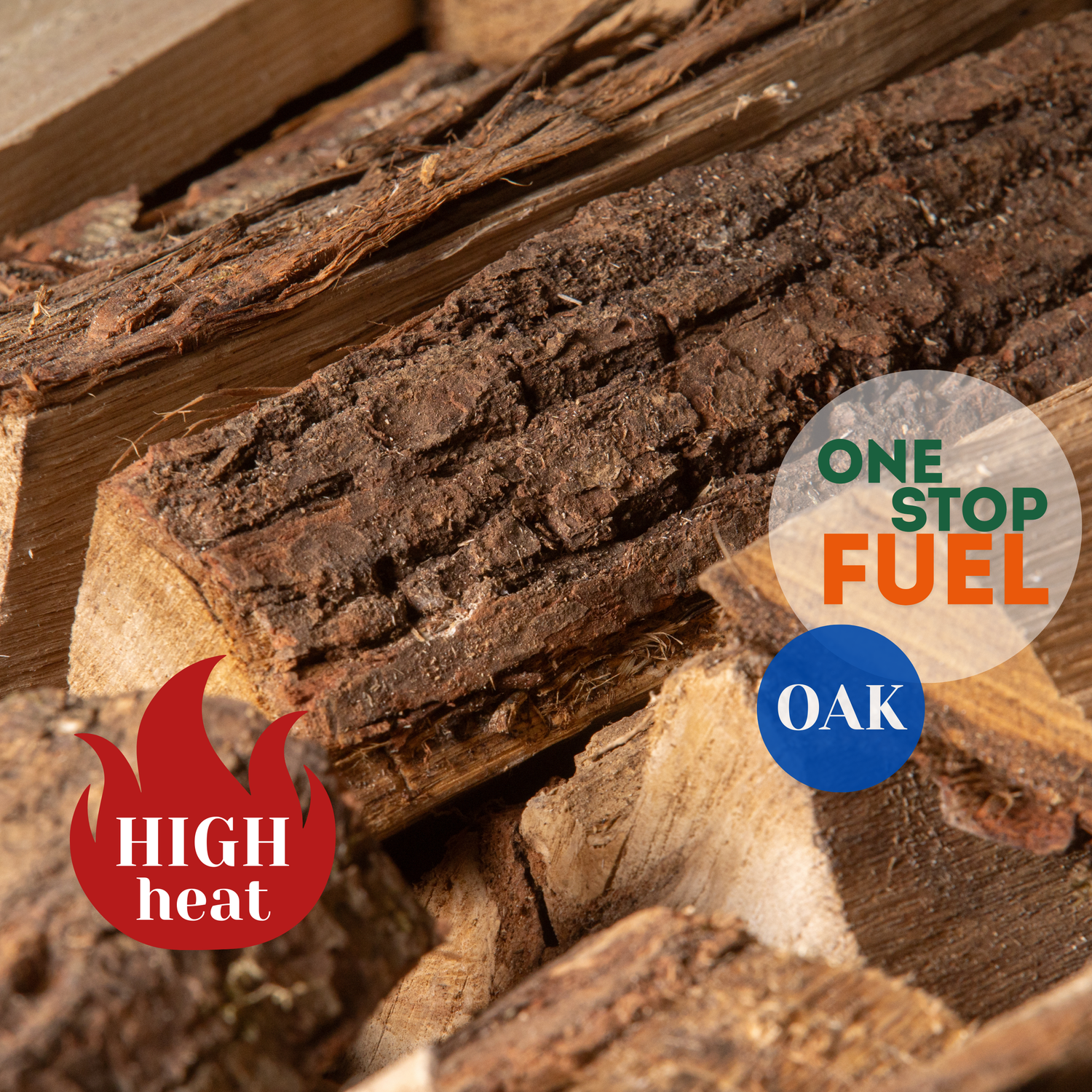 Premium OAK Firewood 1.2M (3-rows) - 480kg crate