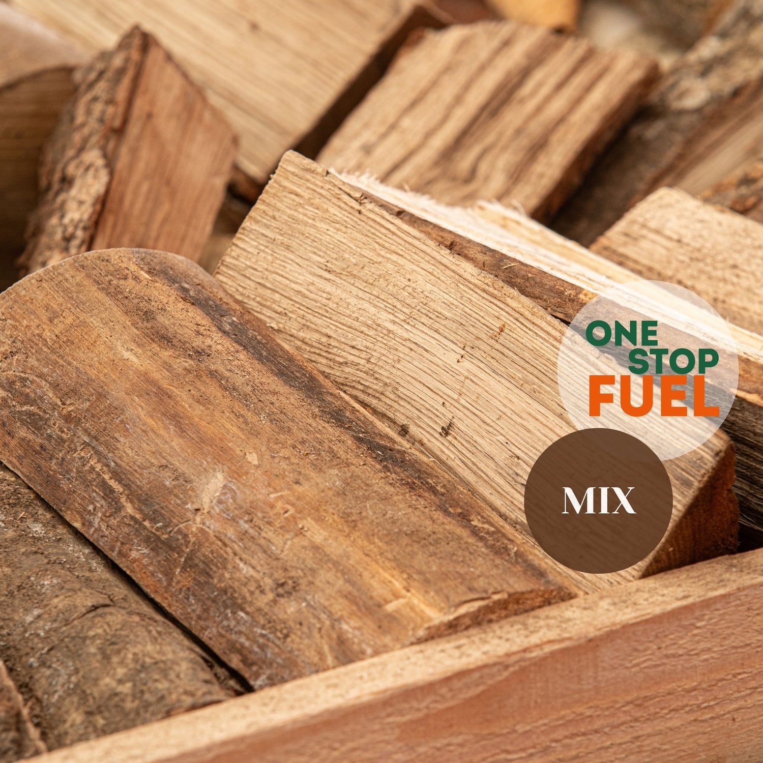 Hardwood mix Firewood 2.2m³ - 850kg Kiln Dried (3 Row) Crate