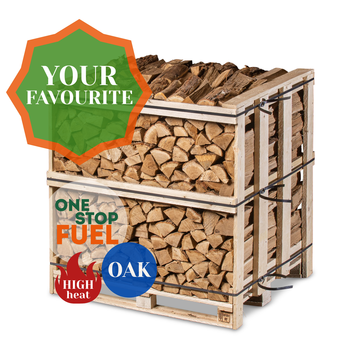 Premium oak firewood crate