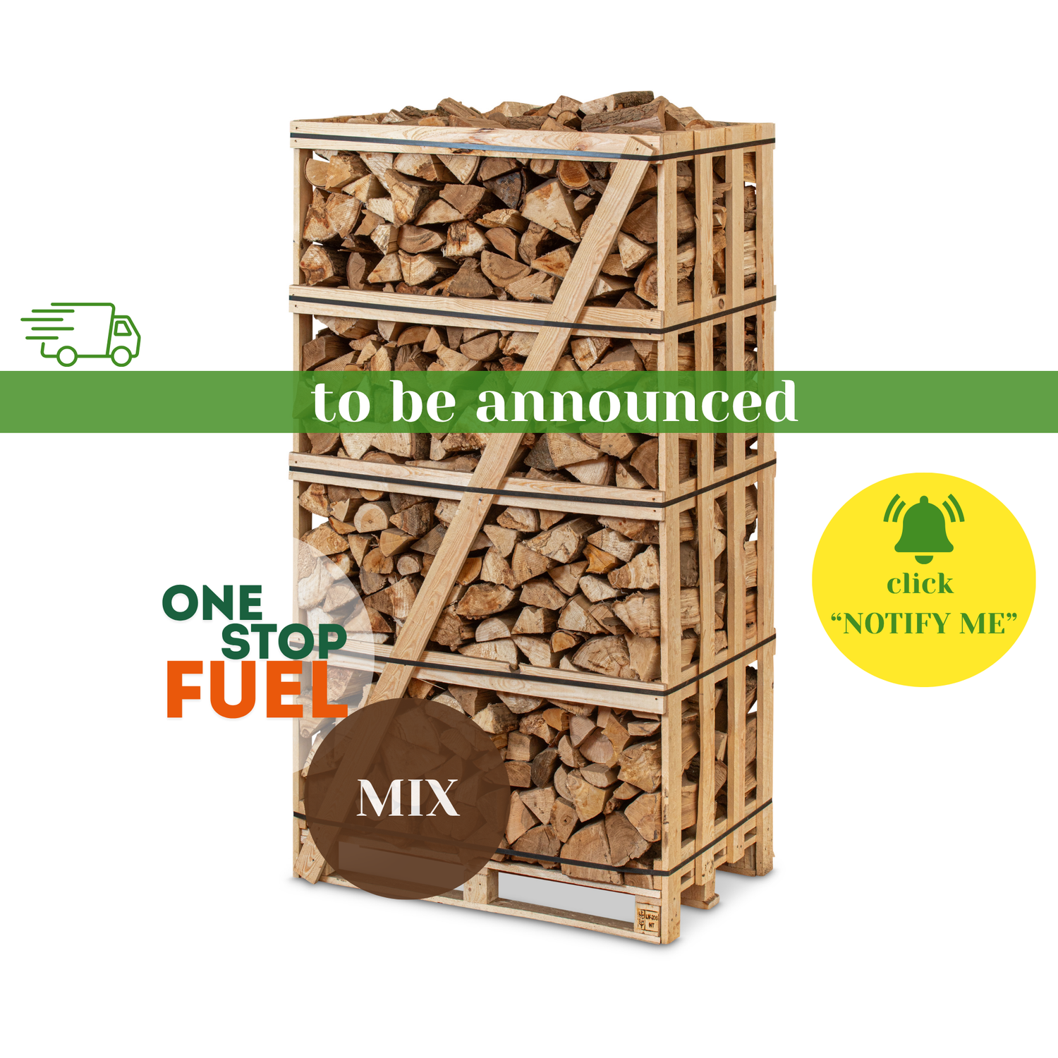 Premium MIX Firewood 2M (3-rows) - 920kg crate