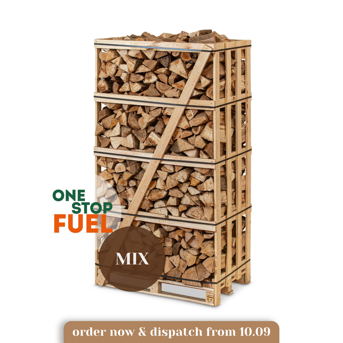 Premium MIX Firewood 2M (3-rows) - 920kg crate