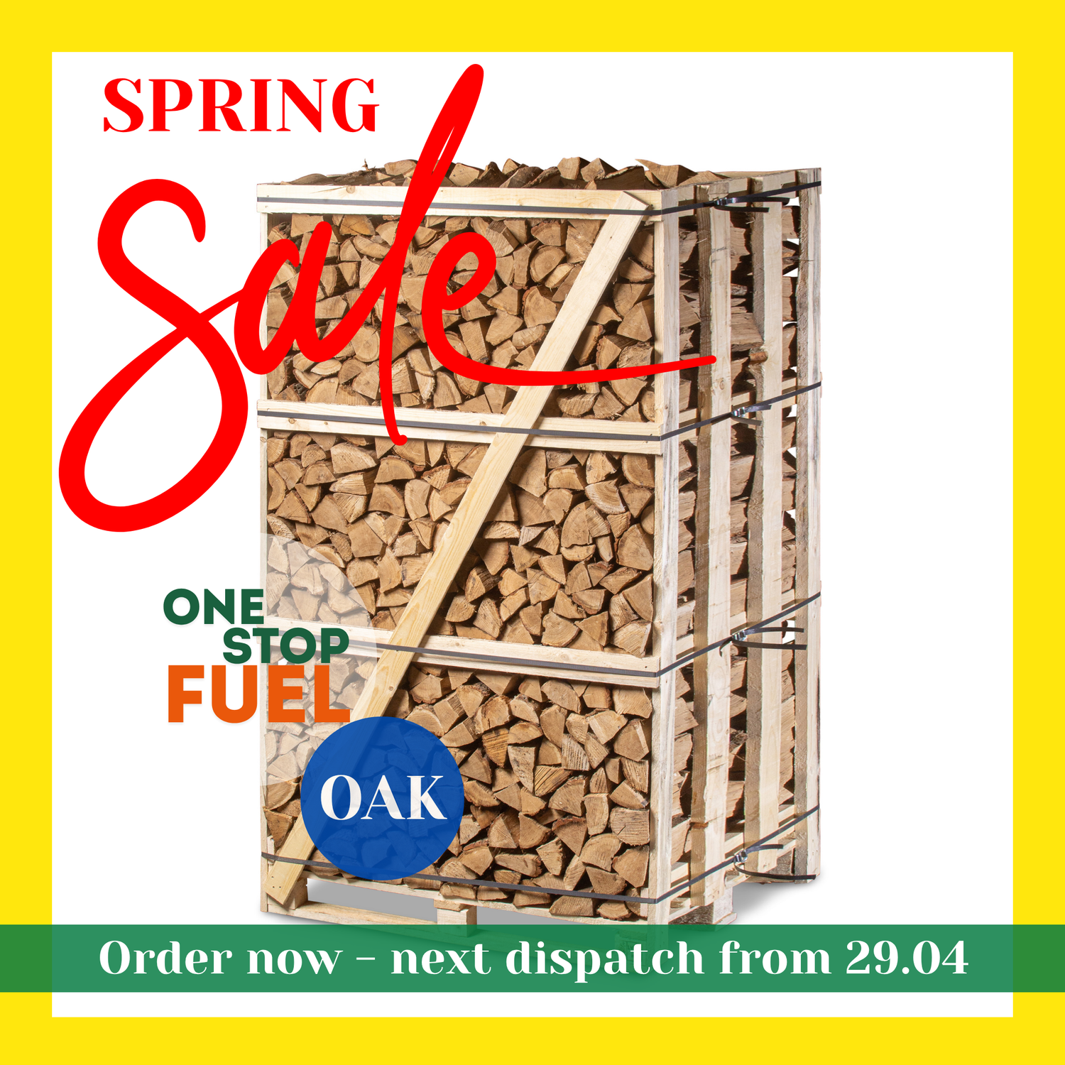 Premium OAK Firewood 2M (3-rows) - 920kg crate
