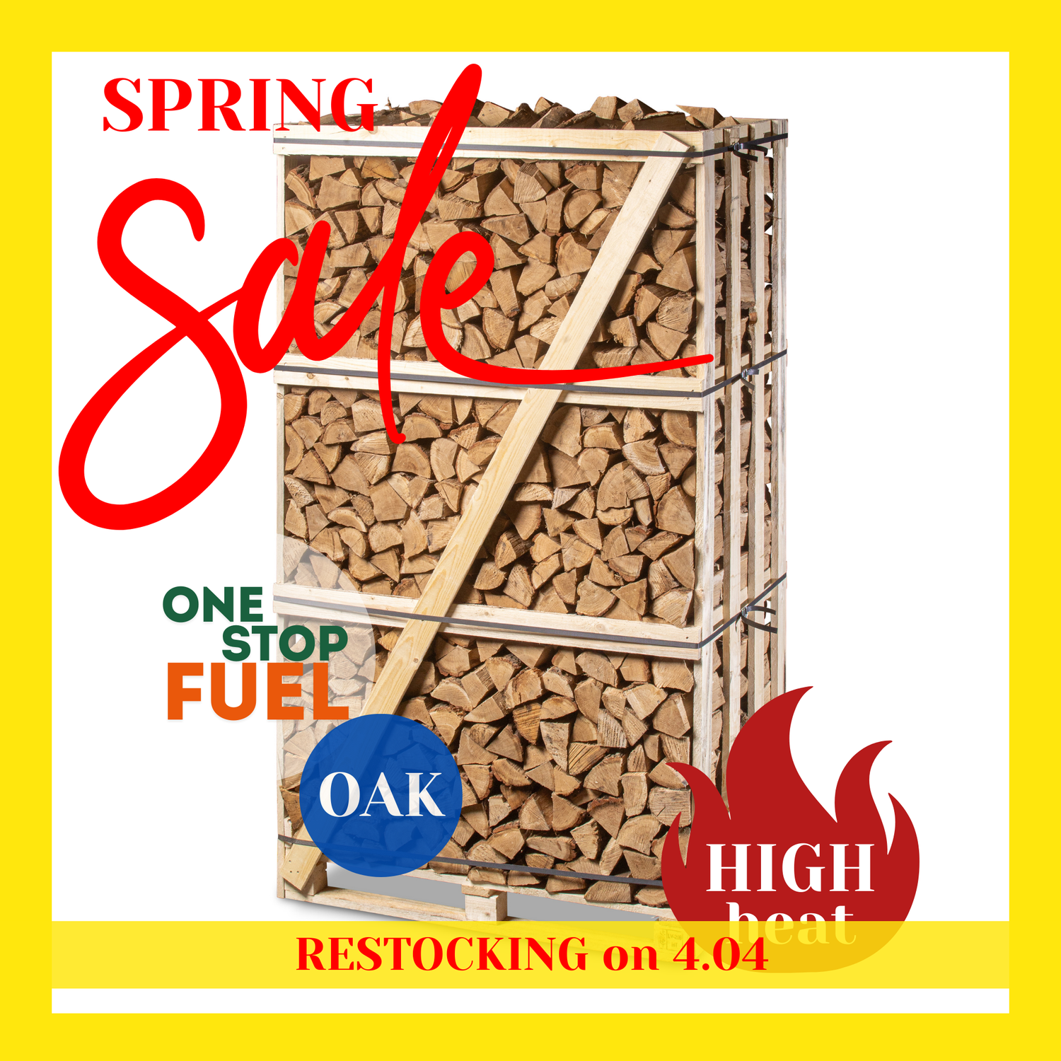 Premium OAK Firewood 2M (3-rows) - 920kg crate