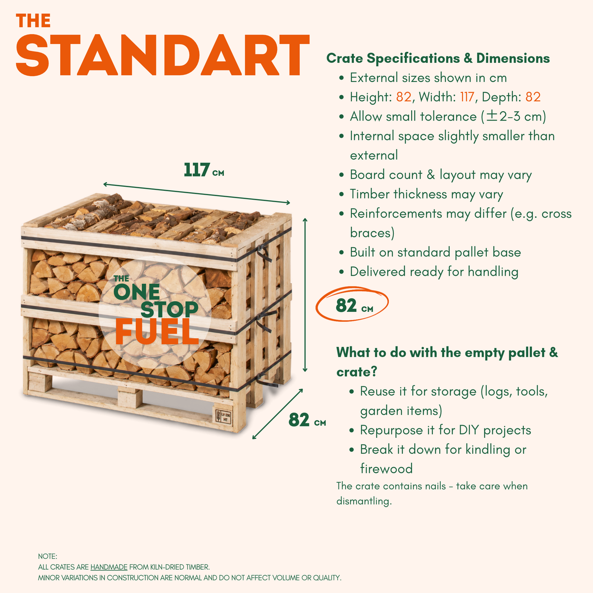 STANDARD Crates - Kiln Dried Firewood