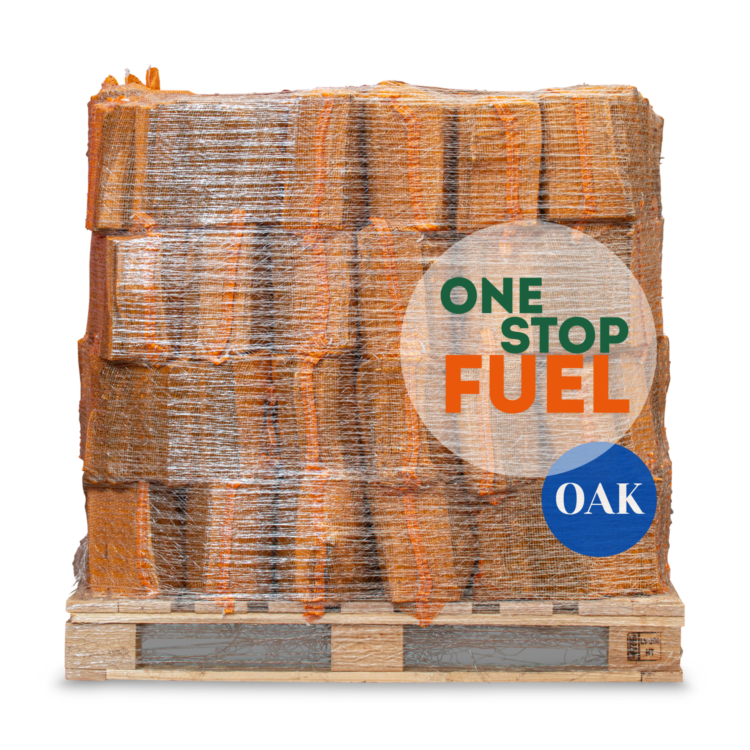 OAK Firewood BAGS 1.6m³/600kg (60 x 22L/10kg Bags)