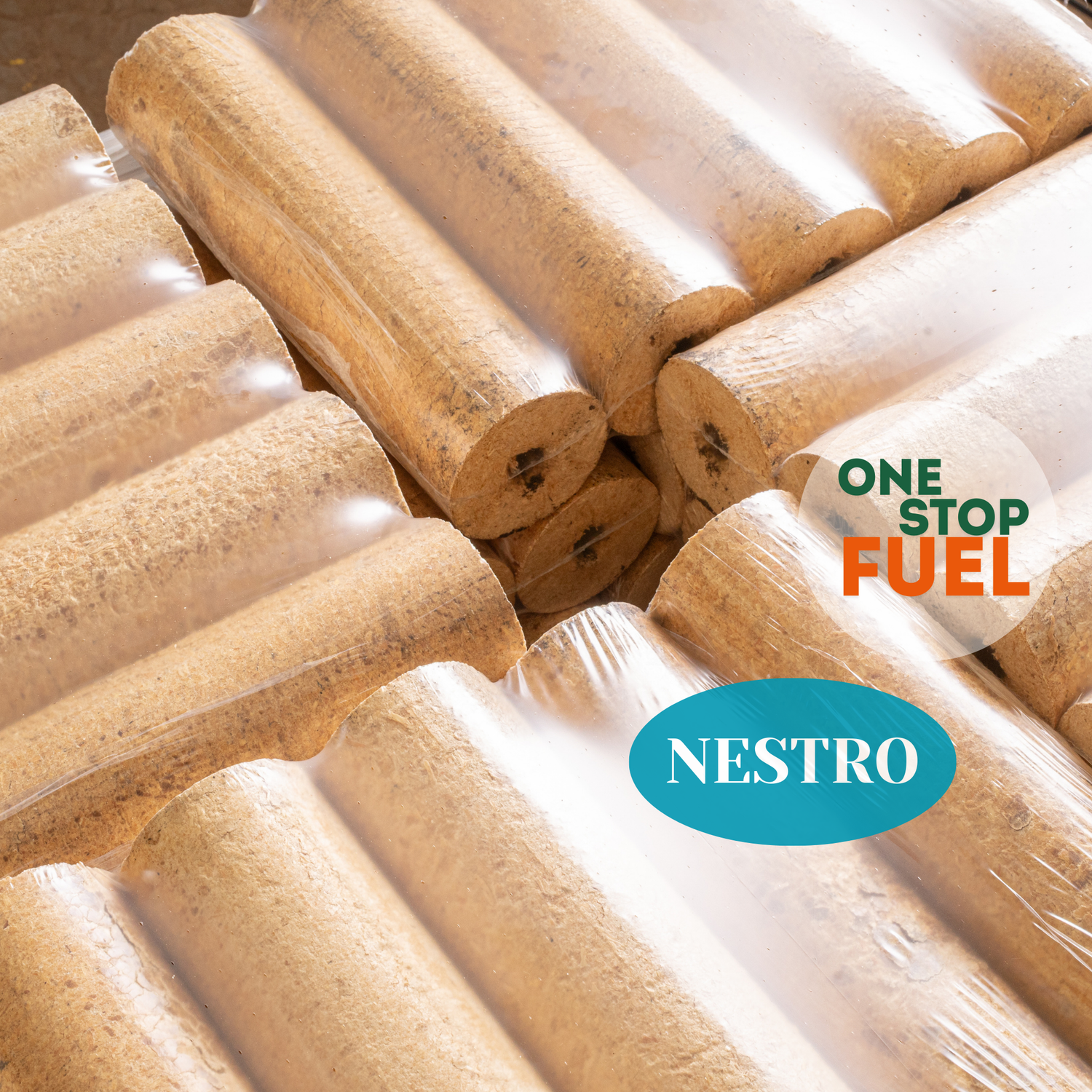NESTRO Briquettes – 1 Tonne Pallet (96 Packs, Mixed Sawdust)