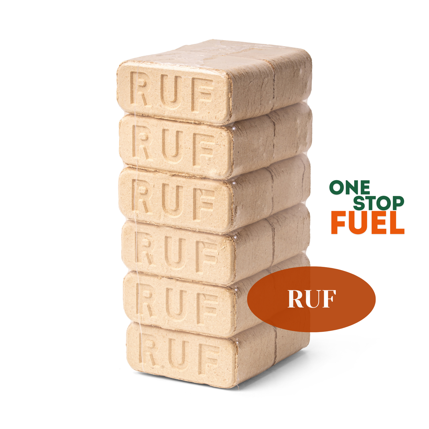 RUF Premium Wood Briquettes – 96 Packs per Pallet (1 Tonne, Mixed Sawdust)