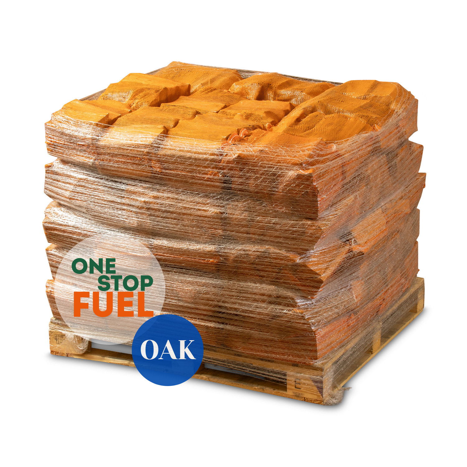 OAK Firewood BAGS 1.6m³/600kg (60 x 22L/10kg Bags)