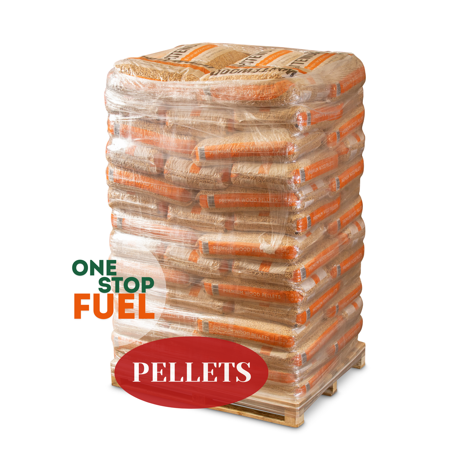 Premium Heating Pellets – 70 x 15kg Bags (ENplus A1, 6mm)