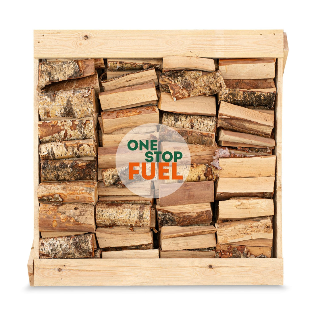 A full crate of kiln-dried firewood for Cork delivery
