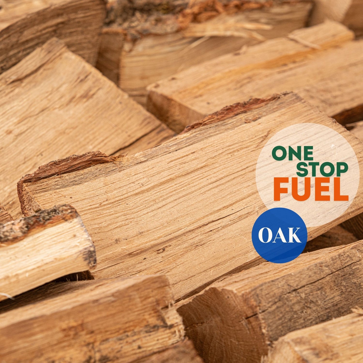 OAK Firewood 1m³ - 440kg Kiln Dried (4 Row) Crate