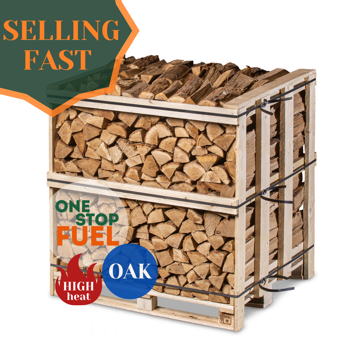 Premium oak firewood crate