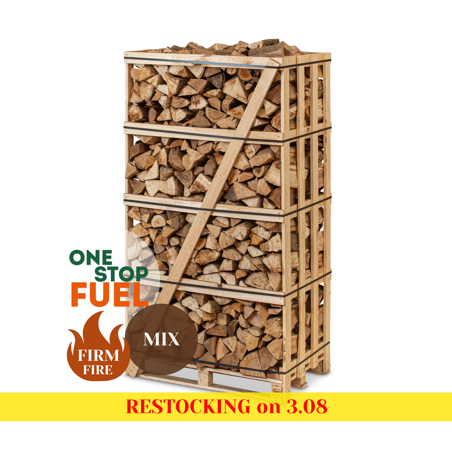 Premium MIX Firewood 2M (3-rows) - 920kg crate