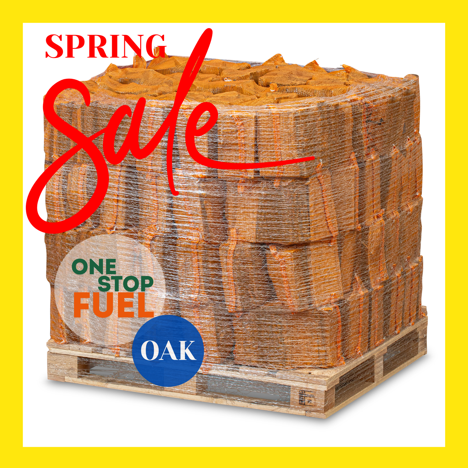 Premium OAK Firewood Bags 560kg (56 x 25L/10kg Bags)