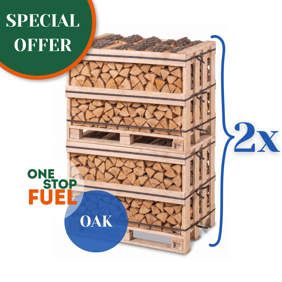 OAK Double Decker (2 Standard Crates Stacked) - 940kg