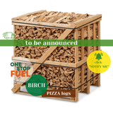 Hardwood Pizza logs Firewood 1.5m³ - 450kg Kiln Dried (4 Row) Crate