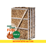 Premium BIRCH Firewood 2M (3-rows) - 880kg crate