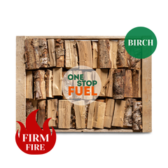 Birch firewood crate prepared for dispatch with Ready to Burn kiln-dried hardwood logs - The OneStopFuel Ireland