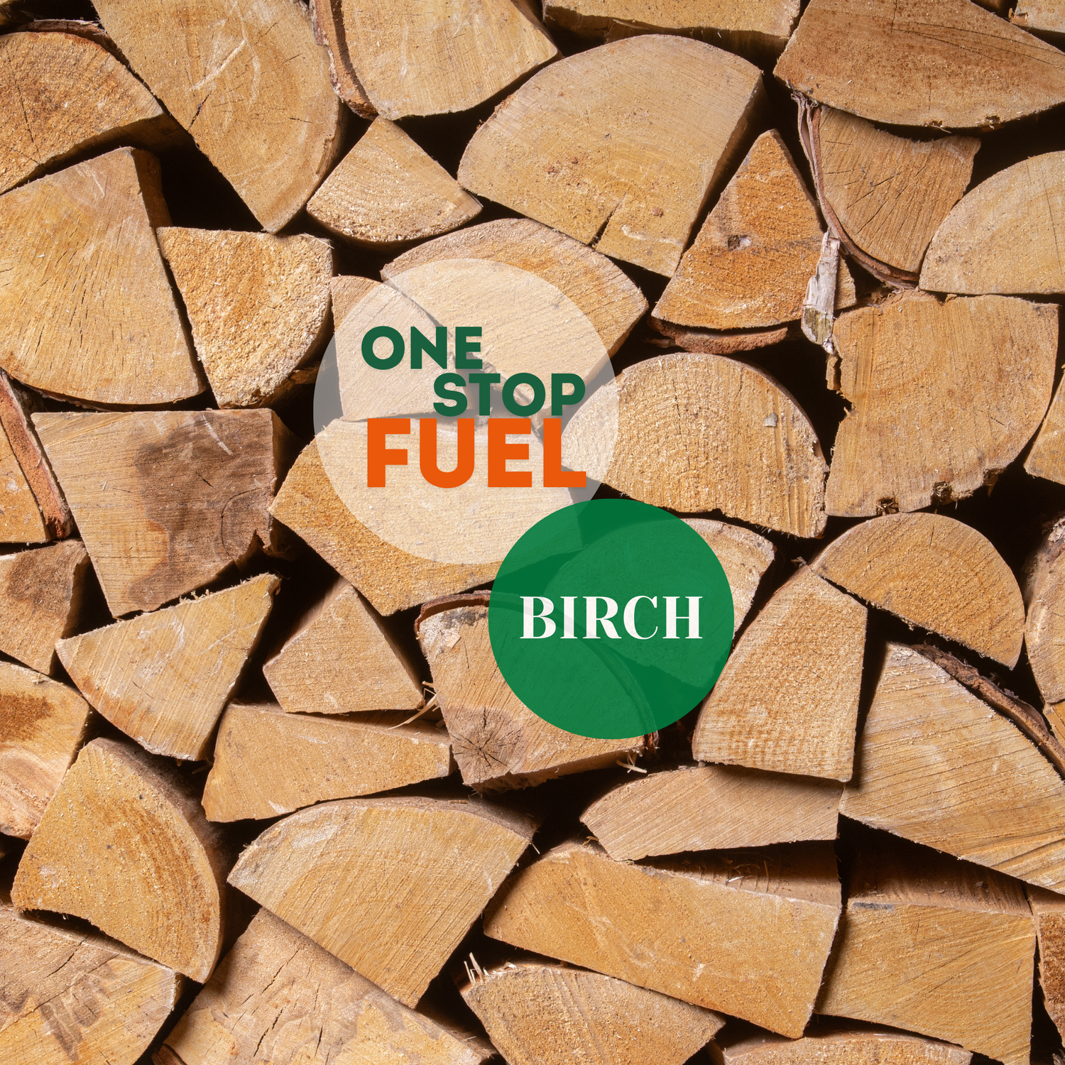 Birch firewood crate prepared for dispatch with kiln-dried hardwood logs wood texture- The OneStopFuel Ireland