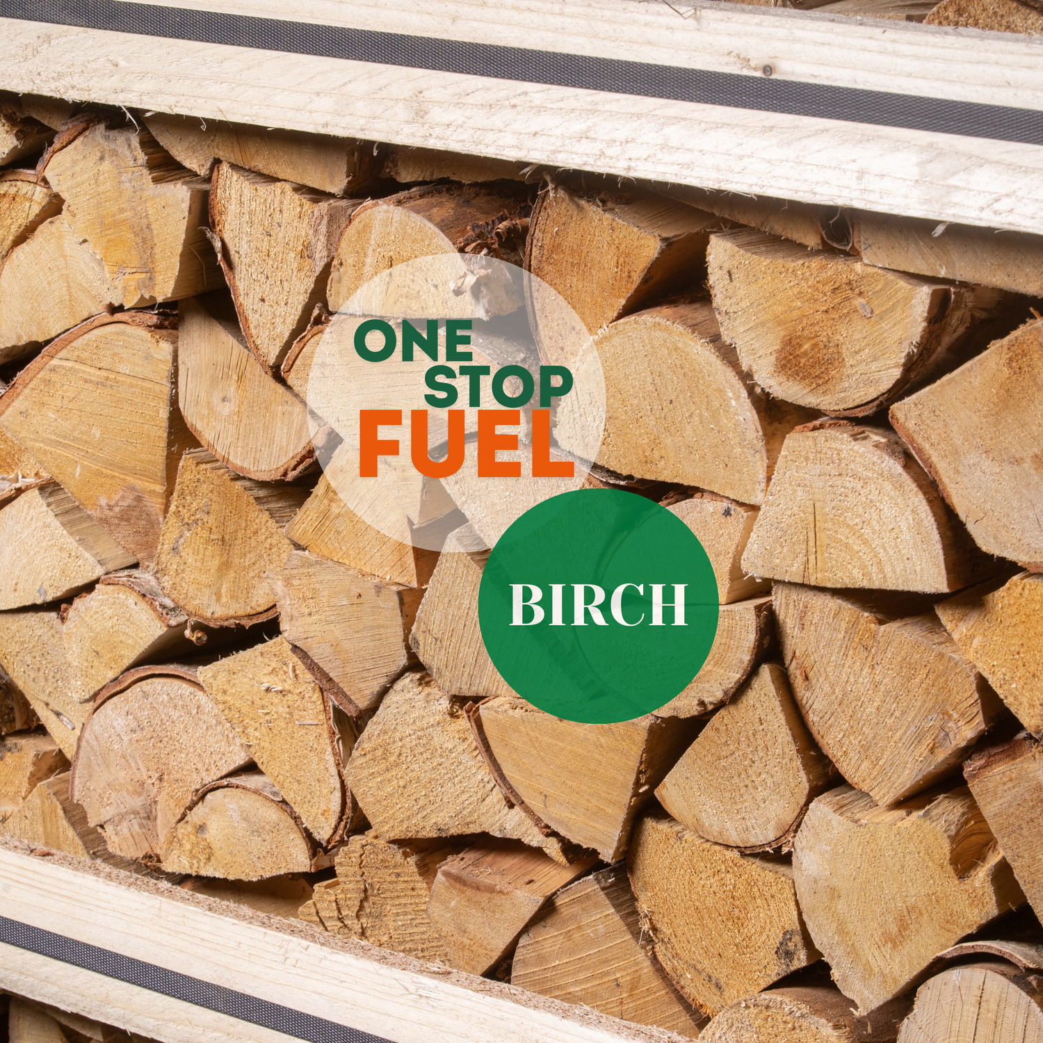 kiln-dried birch logs suitable for stoves fireplaces and pizza ovens, for delivery Ireland, Cork rest of regions - The OneStopFuel Ireland