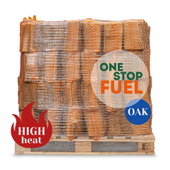 Oak firewood packed in breathable net bags for easy storage and handling – The OneStopFuel Ireland