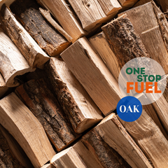 Detail view of premium oak hardwood logs kiln-dried below 20 percent moisture - The OneStopFuel Ireland